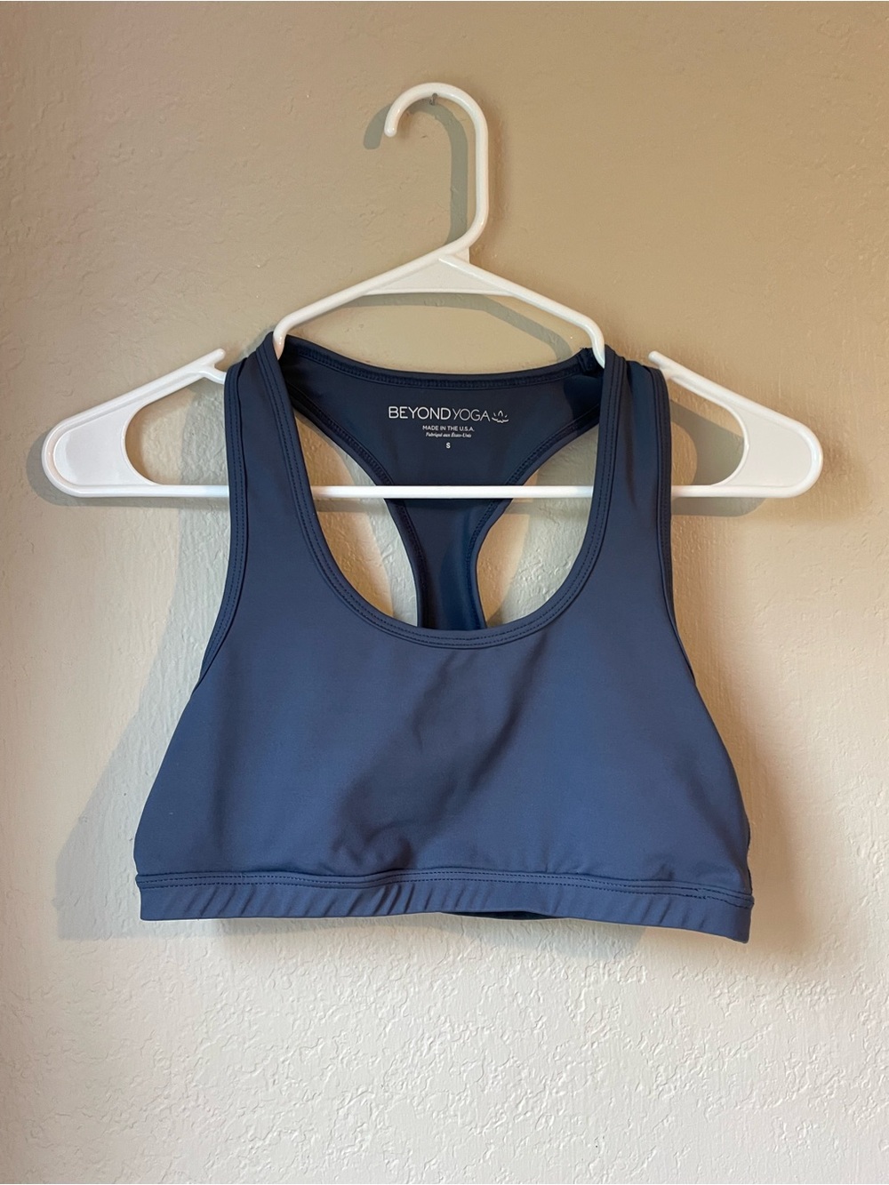 Beyond Yoga Slate Blue Racerback Sports Bra
